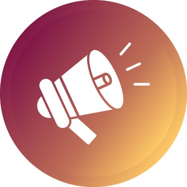 Megafon. Web simgesi basit illüstrasyon