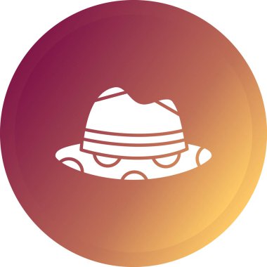 Bir şapka simgesinin vektör illüstrasyonu