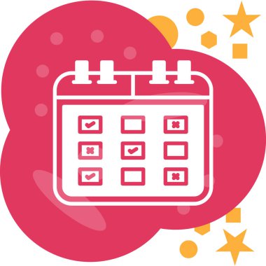 Takvim simgesi, vektör çizimi