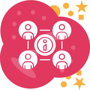 Yıldız ile insanların vektör illüstrasyonu