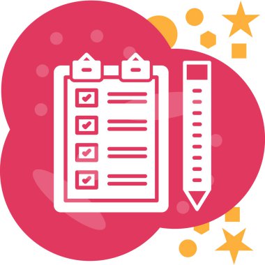 Kontrol listesi simgesi, vektör illüstrasyonu