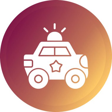 Bir araba simgesinin vektör illüstrasyonu