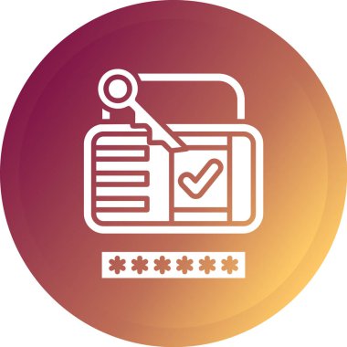 Access düz vektör simgesi