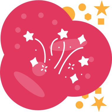 Kırmızı çiçekli bir arkaplanın vektör çizimi