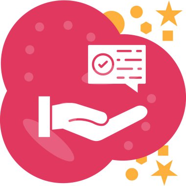 Bir konuşma balonuyla boş bir konuşma balonunu tutan el.