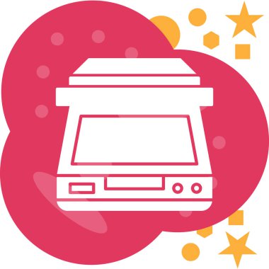 Bir makine simgesinin vektör illüstrasyonu