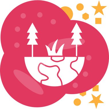 Bir noel ağacı simgesinin vektör illüstrasyonu