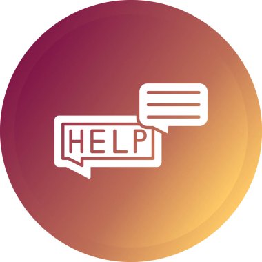 Yardım simgesinin vektör illüstrasyonu