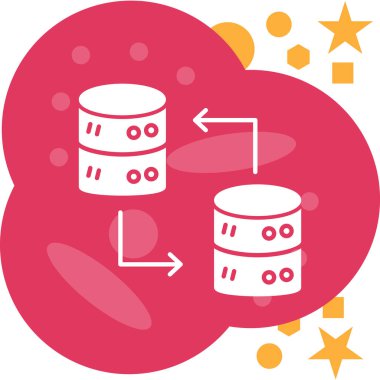 veri depolama veritabanı simgesi doldurulmuş özet biçimi