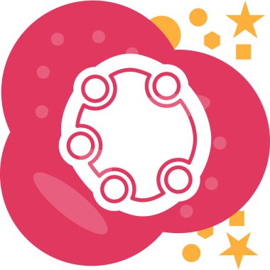 Beyaz arkaplanda şirin bir noel yıldızının vektör çizimi