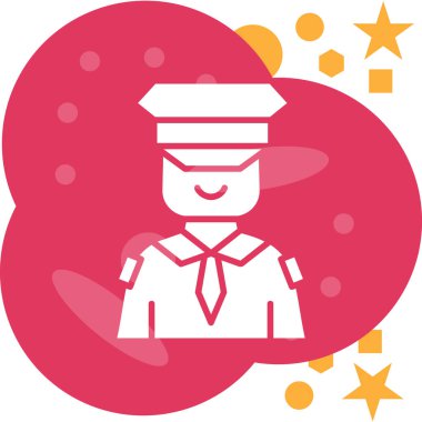 Denizci. Web simgesi basit illüstrasyon