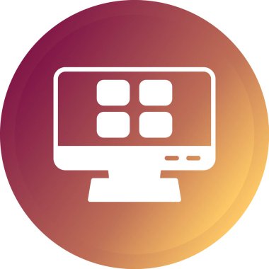 vektör lcd simgesi illüstrasyonu