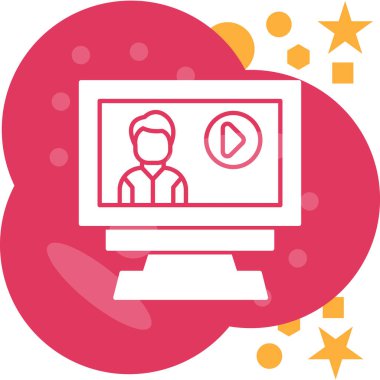 video simgesi vektör illüstrasyonu