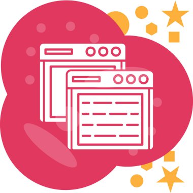 tarayıcı web simgesi, vektör illüstrasyonu