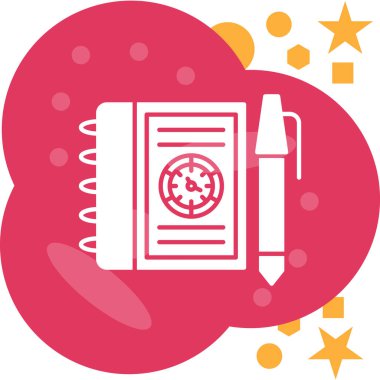 Not defteri simgesi. Moda tasarım tarzı. beyaz arkaplanda izole edilmiş doğrusal simge çizimi.