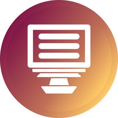 Dizüstü bilgisayar simgesi vektör çizimi