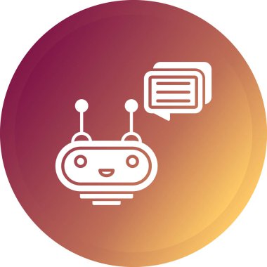 Benzersiz Robot Vektör Kabartma Simgesi