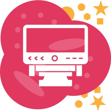 Moda biçimi izole edilmiş arkaplanda bilgisayar ekranı simgesi