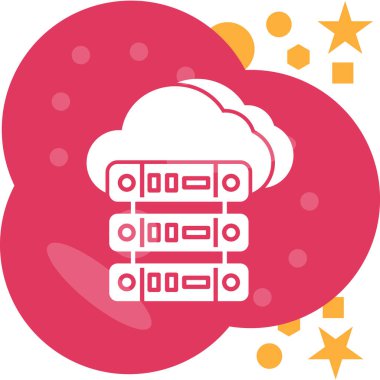 bulut hesaplama simgesi, vektör illüstrasyonu