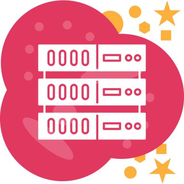 veritabanı. Web simgesi basit illüstrasyon