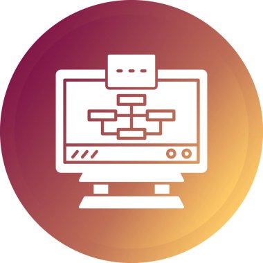 Dizüstü bilgisayar simgesi vektör çizimi