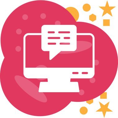 Sohbet simgesi, vektör çizimi