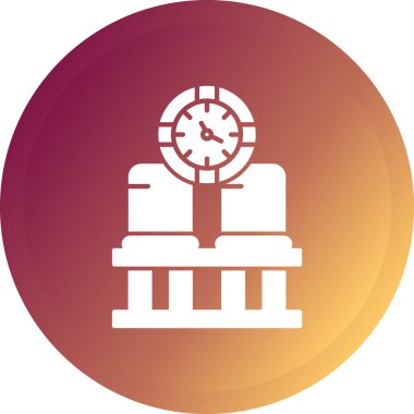 Saat simgesi vektör illüstrasyonu