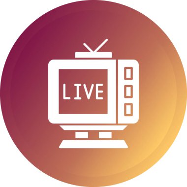 canlı TV simgesi vektör illüstrasyonu