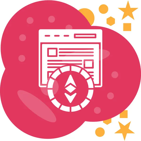 ethereum modern simge, vektör illüstrasyonu