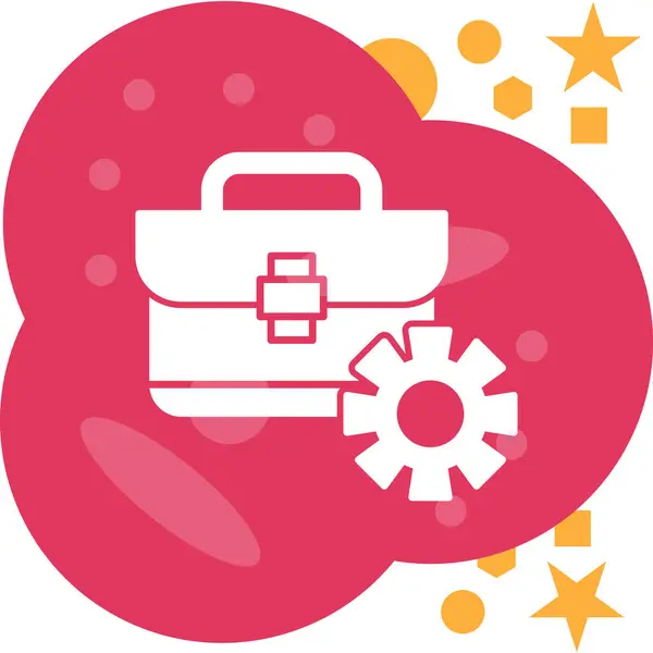 iş yönetimi dairesi simgesi düz stil