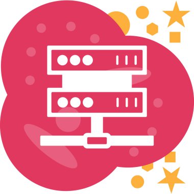 Sunucu. Web simgesi basit illüstrasyon