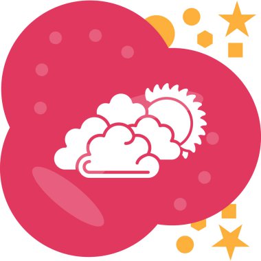 Bulut. Web simgesi basit illüstrasyon