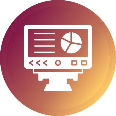 Bilgisayar ekranı. Basit resimleme