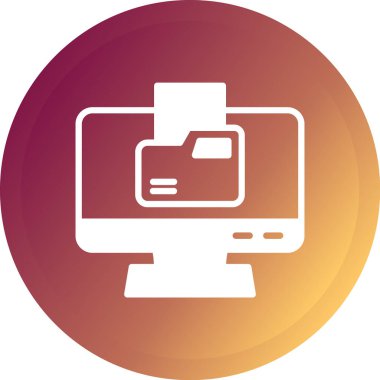 Yazıcı simgesi vektör illüstrasyonu