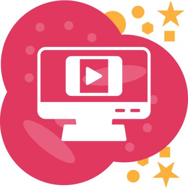 video. Web simgesi basit tasarım