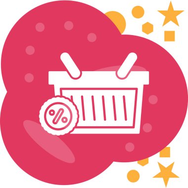 Sepet simgesi, vektör illüstrasyonu