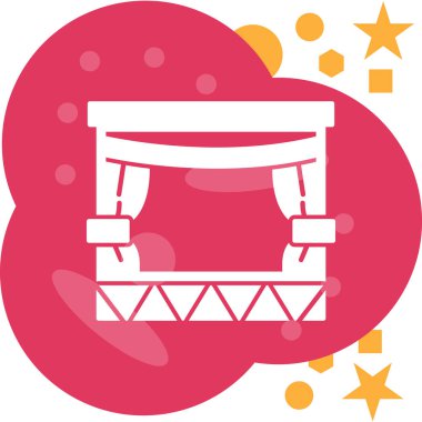 Lunapark atlıkarınca simgesi düz stil