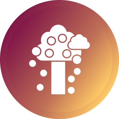 güzel bulut vektör çizgisi simgesi