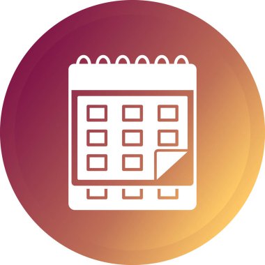 Takvim simgesi vektör illüstrasyonu