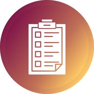 Kontrol listesi simgesinin vektör illüstrasyonu