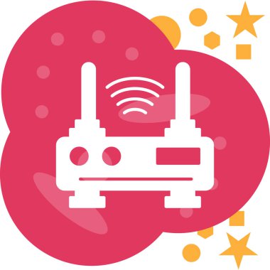 Uydu. Web simgesi vektör illüstrasyonu