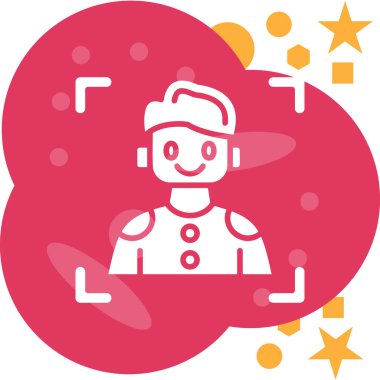 Robot simgesinin vektör illüstrasyonu