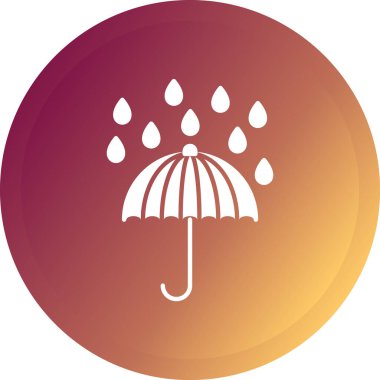 şemsiye simgesi vektör illüstrasyonu