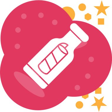 Kırmızı şarap şişesinin vektör çizimi