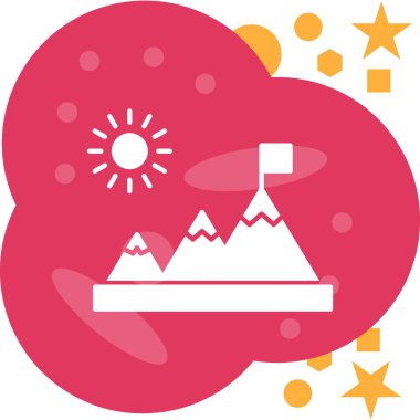 Güneşli bir bulutun vektör çizimi