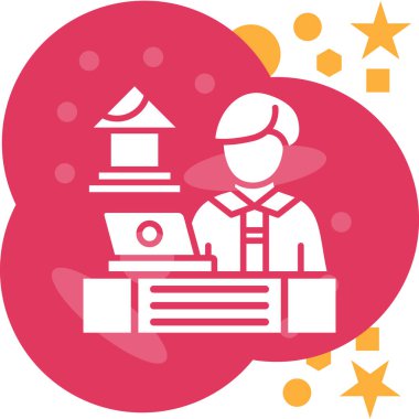 Çantalı bir kadın ve erkeğin vektör çizimi