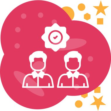 business team vektör simgesi modern basit illüstrasyon