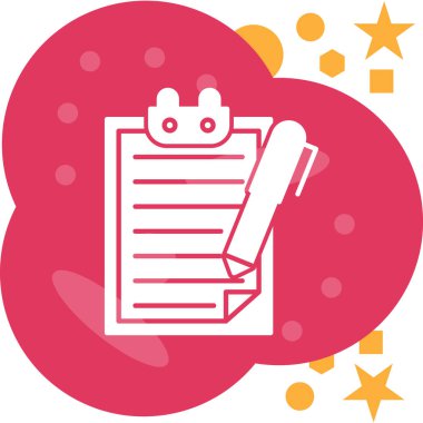 not defteri simgesi, illüstrasyon vektörü