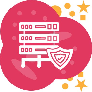 Bulut hesaplama teknolojisi ikon vektör çizim grafik tasarımı