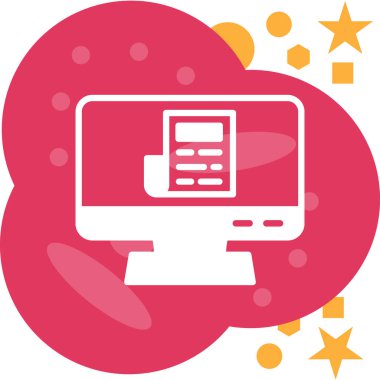 İnternetten alışveriş. Basit resimleme